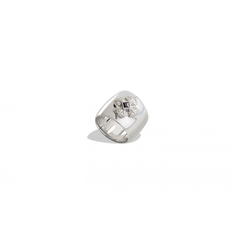 BAGUE "MARIE LOUISE"en argent rhodié