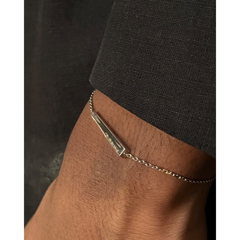 Un bracelet-chaîne CAP en argent massif 925 Ohdislemoi-Paris