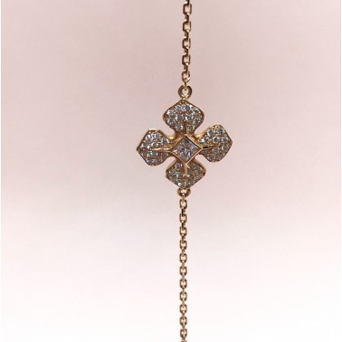 Bracelet"MelleLISA"en or rose et diamants blancs, Ohdislemoi-Joaillerie- Paris